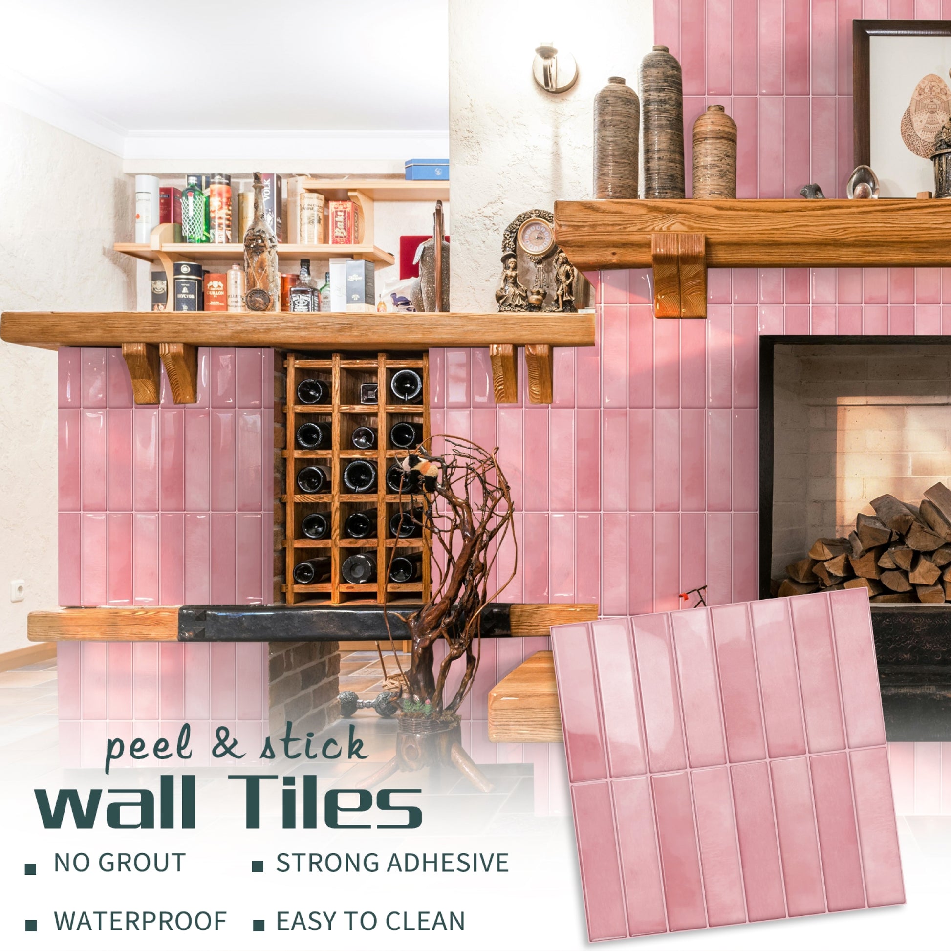 DEWOO 3D Wall Stickers – 10pcs, Waterproof & Self - Adhesive for Kitchen & Bathroom - DEWOO TILES