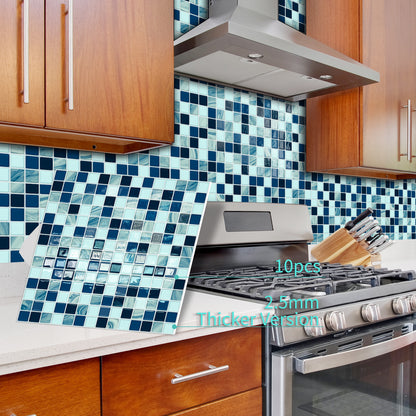 DEWOO Self - Adhesive Backsplash Stickers — Waterproof, Oil - Resistant, Scratch - Resistant, and Durable. Removable Tile Decals (10 - Piece Pack) - DEWOO TILES