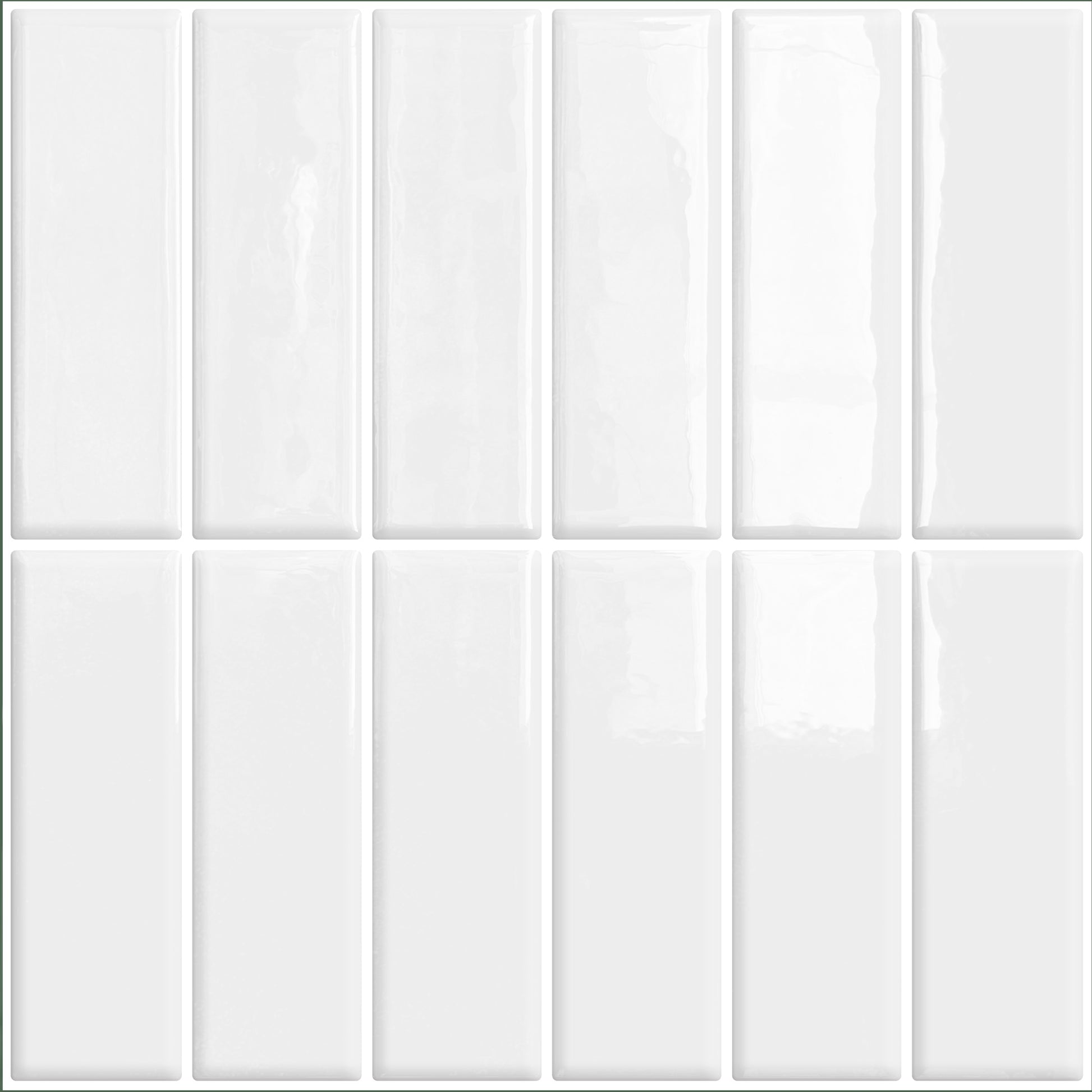 DEWOO 10pcs Peel and Stick Backsplash Wall Tiles, Extra Thick 3D Wall Panels, Heat & Water Resistant, Easy DIY Kitchen, Bathroom, Laundry, Fireplace & Rental Home Wall Décor (White, 12"×12") - DEWOO TILES