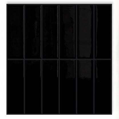 DEWOO Peel and Stick Backsplash - 10 Sheets of 12"×12" - 3D Adhesive Peel and Stick Tile Backsplash for Kitchen, Bathroom, Wall Tile, Black - DEWOO TILES