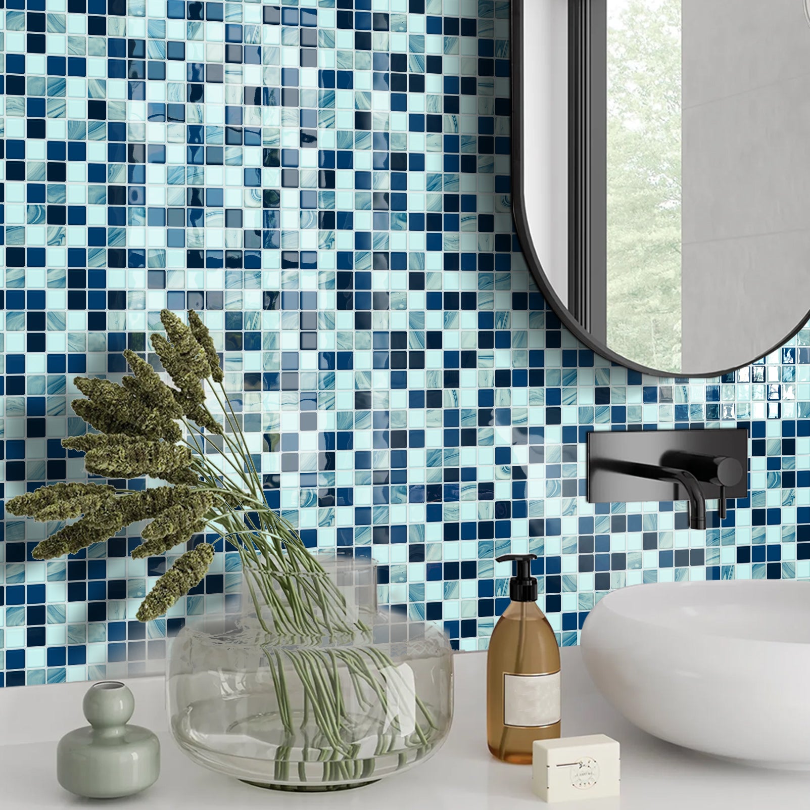 DEWOO Self - Adhesive Backsplash Stickers — Waterproof, Oil - Resistant, Scratch - Resistant, and Durable. Removable Tile Decals (10 - Piece Pack) - DEWOO TILES
