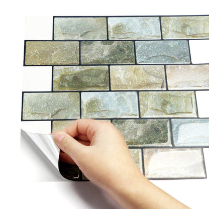 DEWOO 10 Sheets Peel and Stick Tile Backsplash for Kitchen Wall Tile, Self Adhesive Brick Backsplash Subway Tiles Backsplash, Stick on Tiles Kitchen Backsplash(Retro Green,10.6"x10") - DEWOO TILES